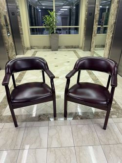 Leather Chairs in good condition X 2