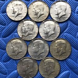 1967 40% Silver JFK 1/2 Dollar 10 Pack Coins