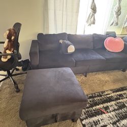 Couch with Ottoman