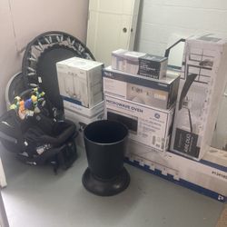 Microwave,,mirror,door, Chandlers, Plant stand & More