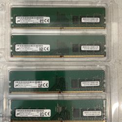 Four 8 GB Ram Memory Cards, 32GB Total