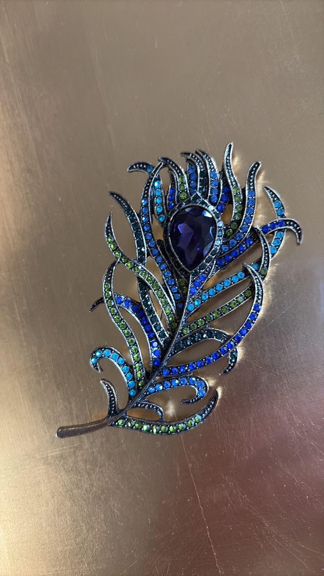 Gorgeous Feather Brooch
