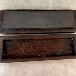 Antique Knife Sharper Embedded In Wooden Box