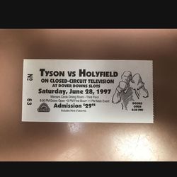 Mike Tyson vs Evander Holyfield II “Ear Bite” Original Boxing Ticket Thumbnail
