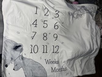 Baby Monthly milestone Blanket 