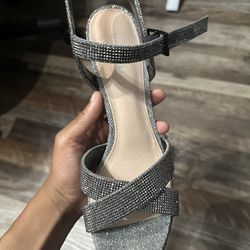 Silver bling sandals