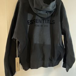 Authentic ESSENTIAL Black Hoodie Sweatshirt!