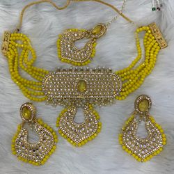 Indian Bollywood Pakistani Jewellery Earrings Necklace Choker Set 
