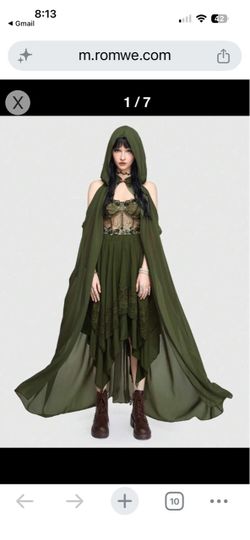 Fairycore Woodland Fairy Queen Lightweight Hooded Vintage Cape