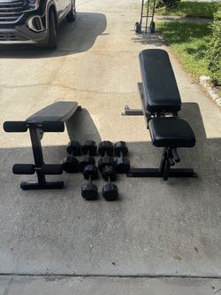 Weight Bench Set with Dumbbells