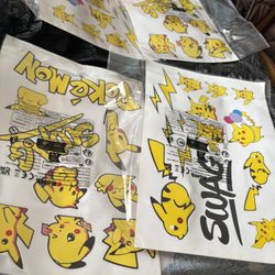 Pokemon Pikachu Cartón S Car Stickers