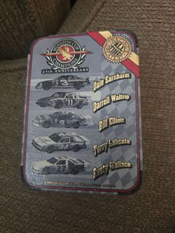 Winston Cup Champions 25th Anniversary Embossed Metal Collector Cards Tin