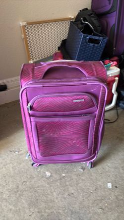 American Tourister Purple Spinner Carry-On Luggage
