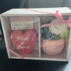 Photo clip and succulent for MOM