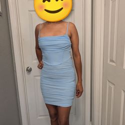 Vestido azul corto talla XS