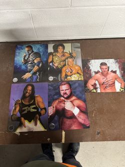 Autographed Photos Of Pro Wrestlers 