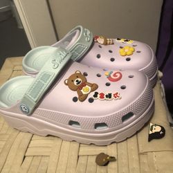 Increased Non-slip High-heeled Shoes Hole Shoes Beach Sandals 