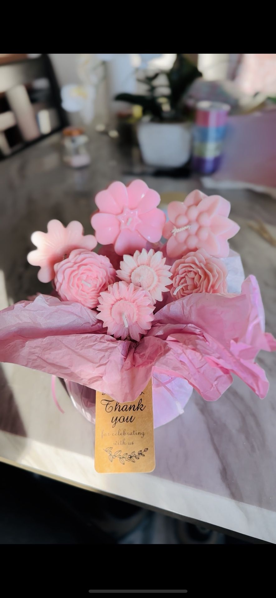 Homemade Candle Bouquet