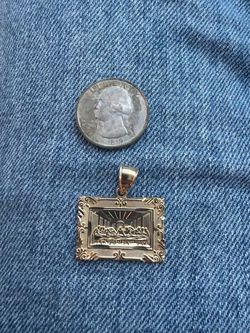 Last supper gold pendant 10k