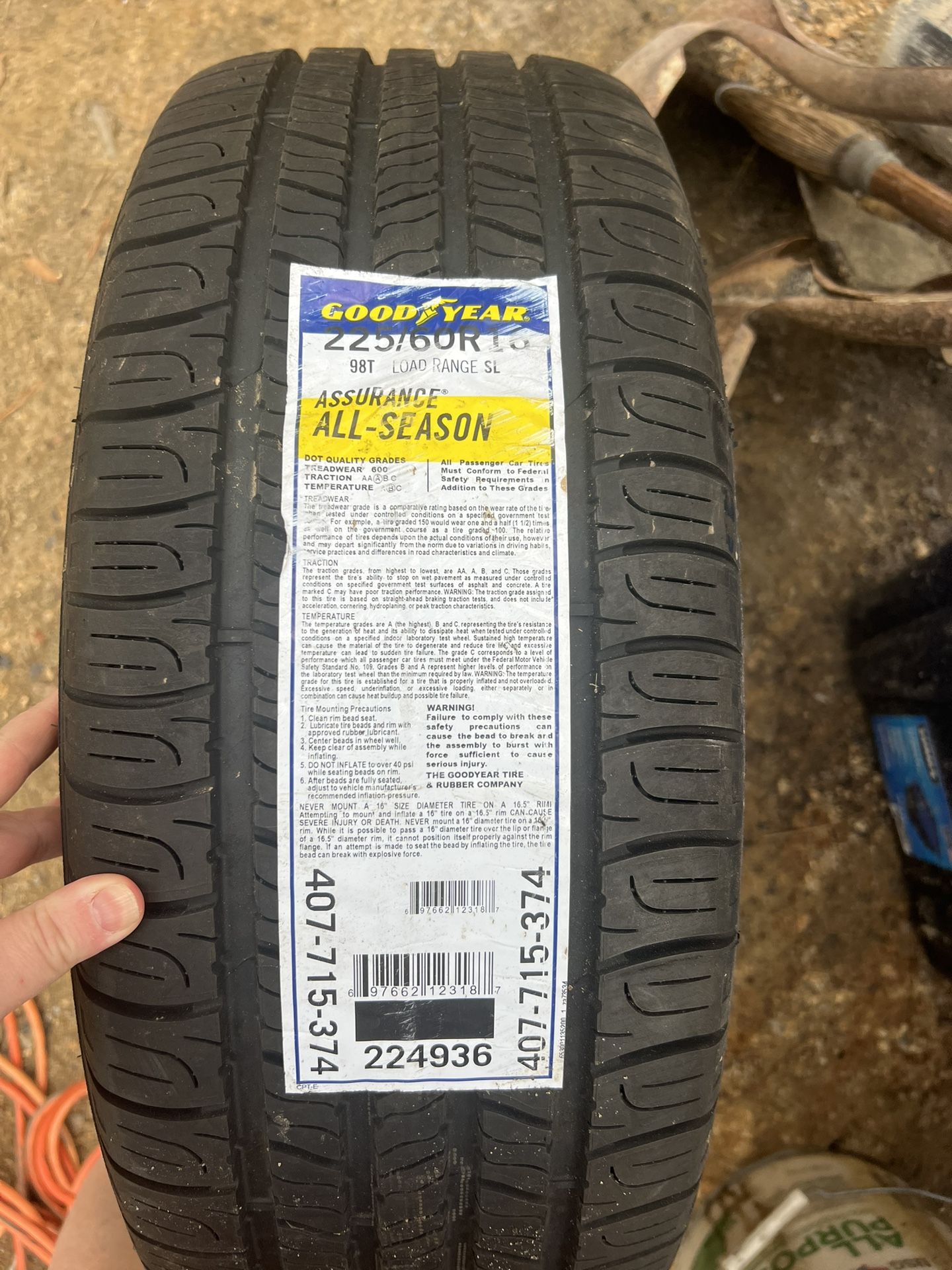 Brand New 225/60r16 Tire