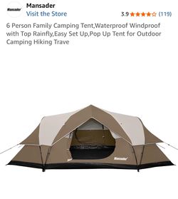 6 Person family comping tent
