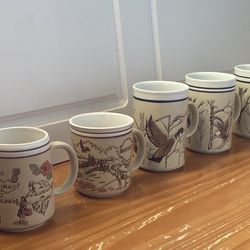 Vintage mugs! Montana, Hawaii, eagles and ducks