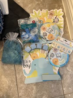 Blue Baby Boy Party Decor 