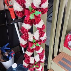 Pair Of Decorative Candy Canes 