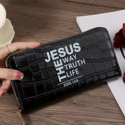 Black Crocodile Pattern Wallet