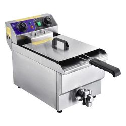 Premium 10L Stainless Steel Electric Deep Fryer with Drain
