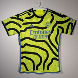 Arsenal Jersey 2XL Slim Fit Neon Green Adidas Away Emirates Fly Better