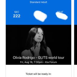 Olivia Rodrigo Concert Tickets 