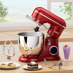 CEBORY 3-IN-1 Electric Stand Mixer, 6.5QT Bowl 660W  10-Speed Kitchen Mixer,