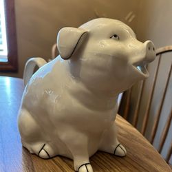 Farmhouse pig pitcher - 8" tall - andrea by sedak Farm country home decor 