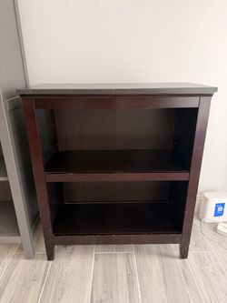 Small Dark Wood Bookcase - 3 Shelf