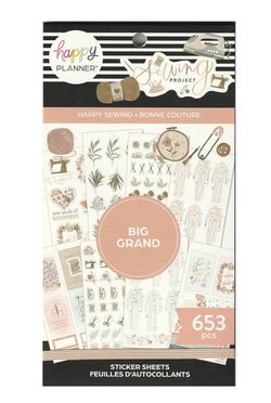 The Happy Planner Happy Sewing 30 sheets Big - 653 pieces Stickers
