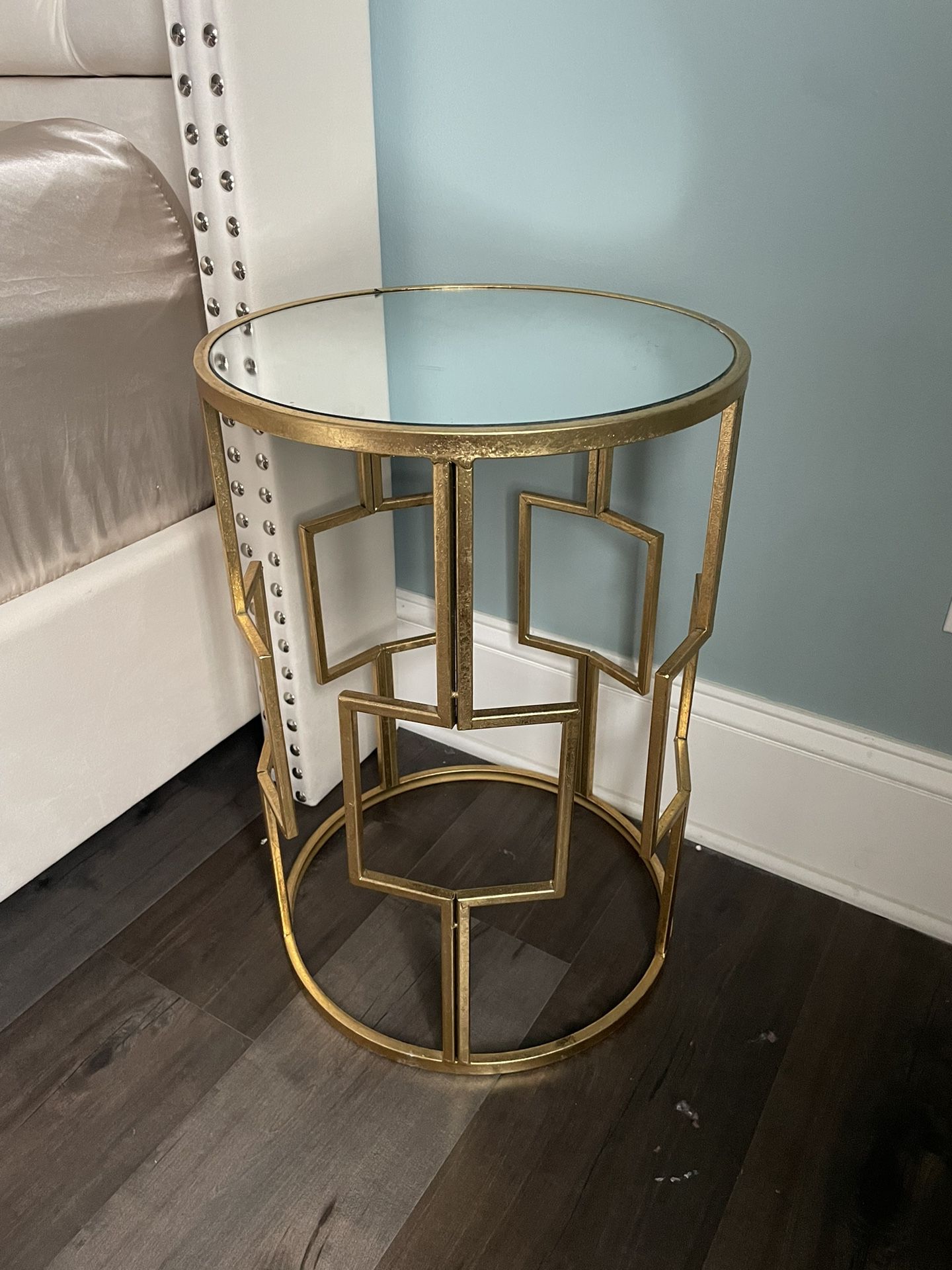 Gold Mirror Side End Tables