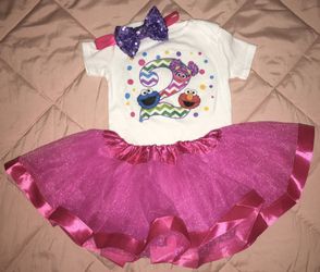 2ND birthday onesie with tutu and headband!