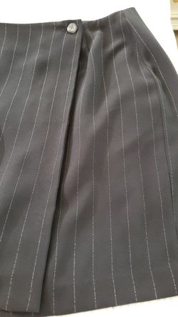 Pin Stripped Skirt. Above the knee