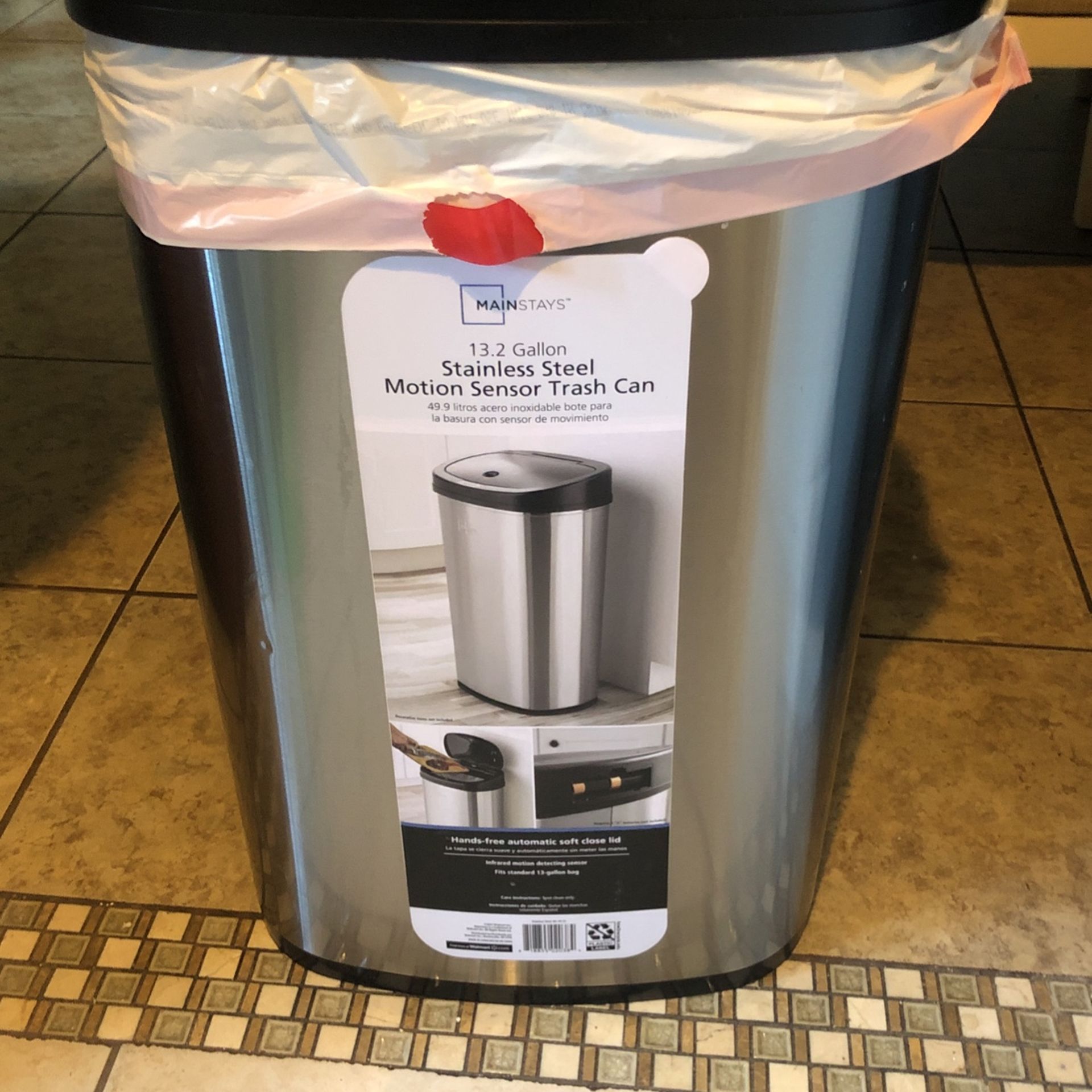 13.2 Stainless Steel Motion Sensor Trash Can