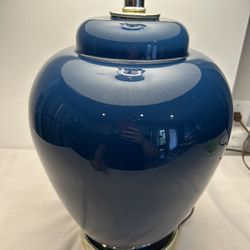 Vintage Cobalt Blue 80s Lamp 