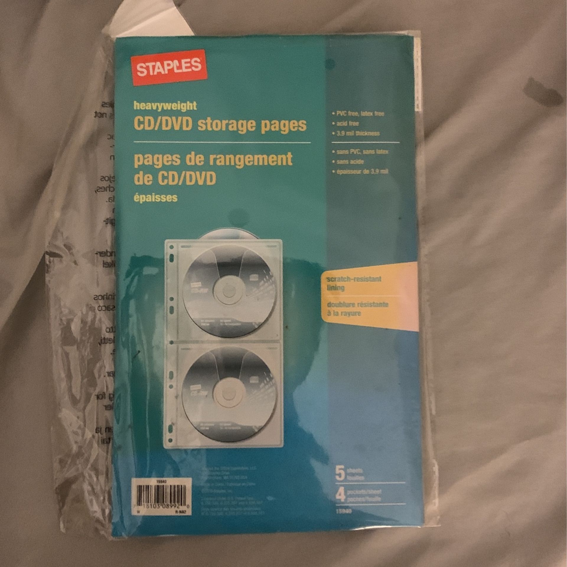 CD/DVD storage pages