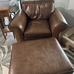Pottery Barn Sectional And Chair
