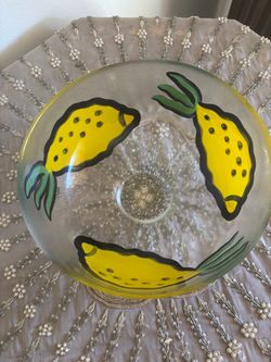 P/VHU Hand-painted glass large-bowl