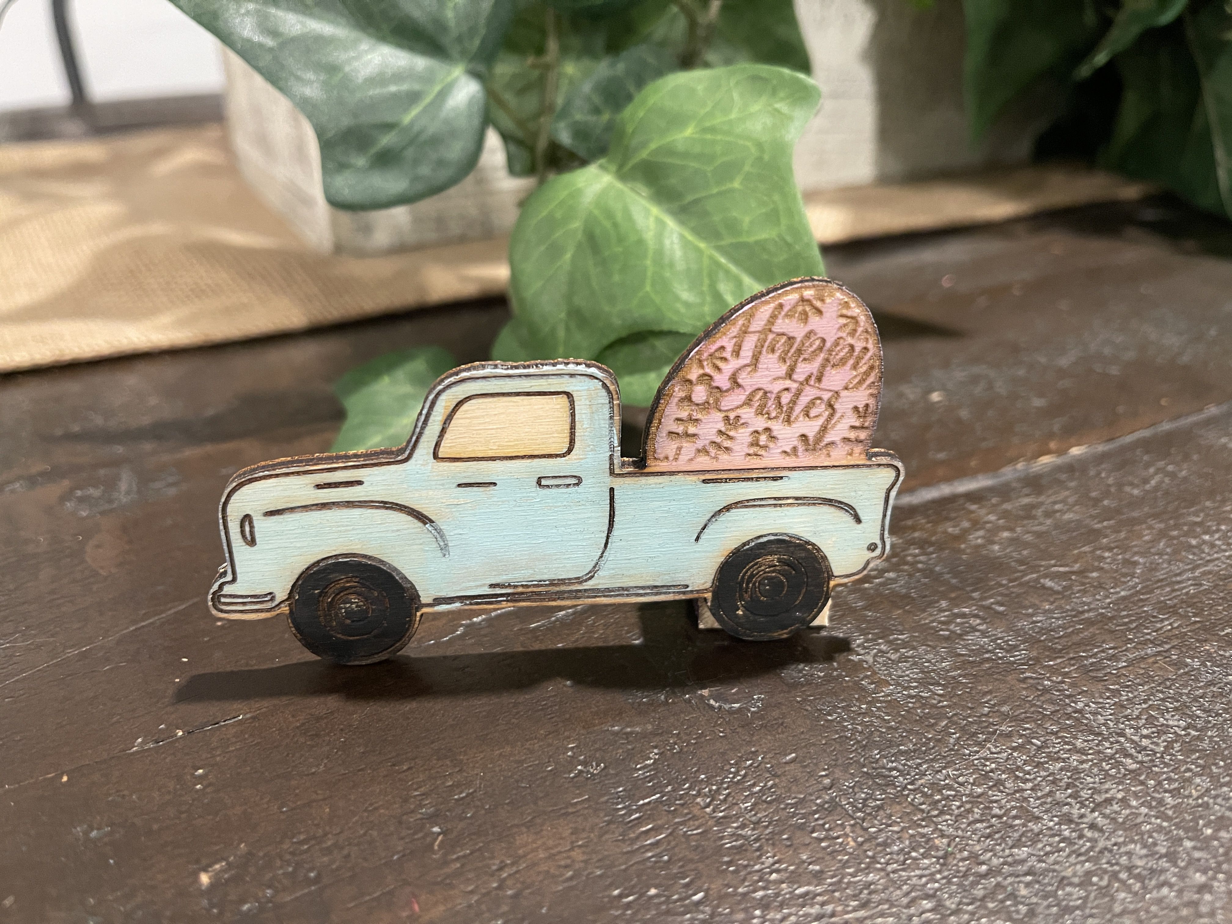 Easter truck with egg decor