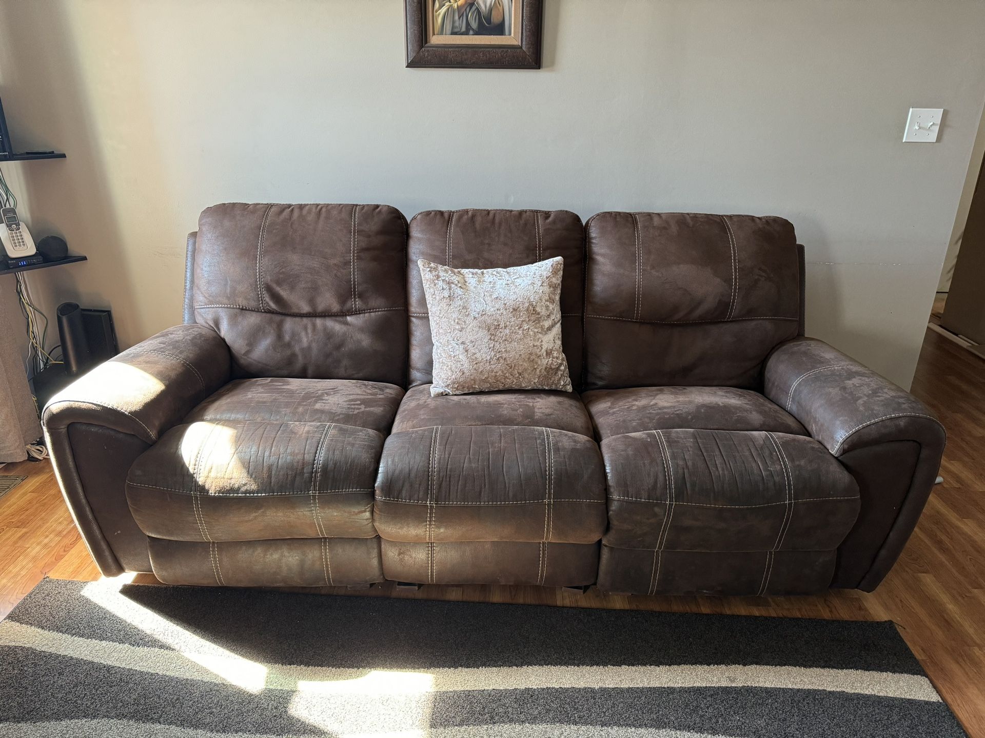 Furniture Set - Sofa With 2 Recliners 