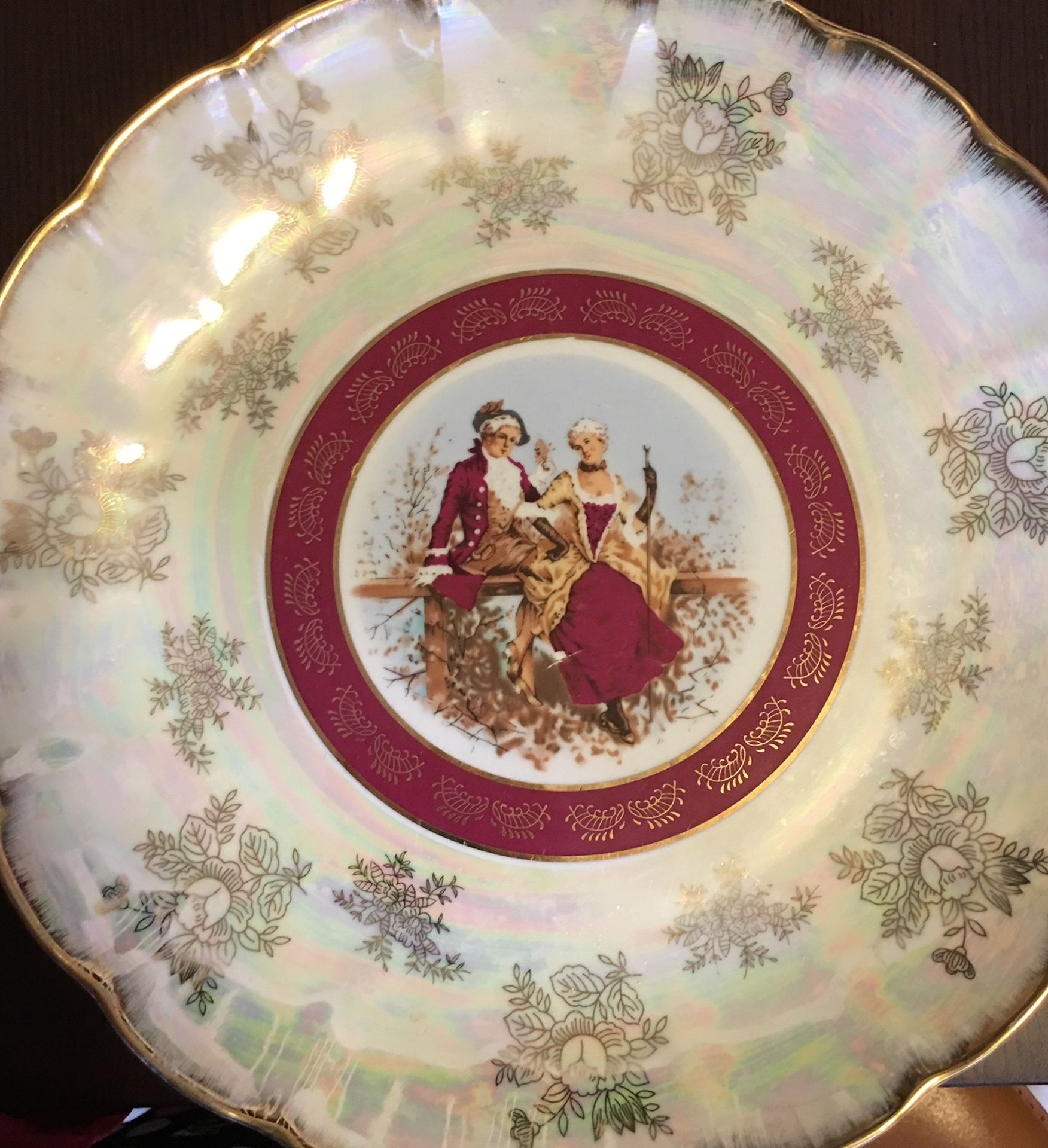 Set Of 2 Cake/ Fruit Plate And Big Plate Made In Japan New