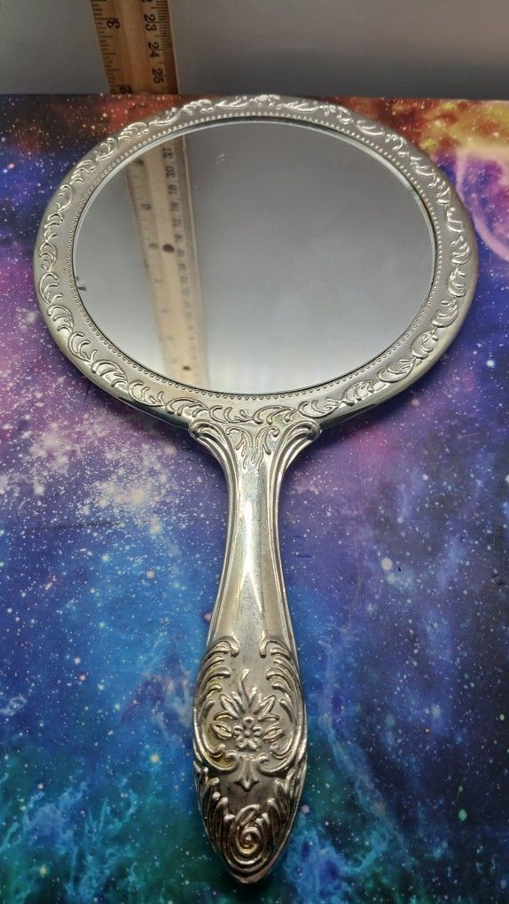 Silverplated Handheld Mirror