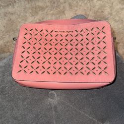 Michael Kors Pink And Gold Cross Body 