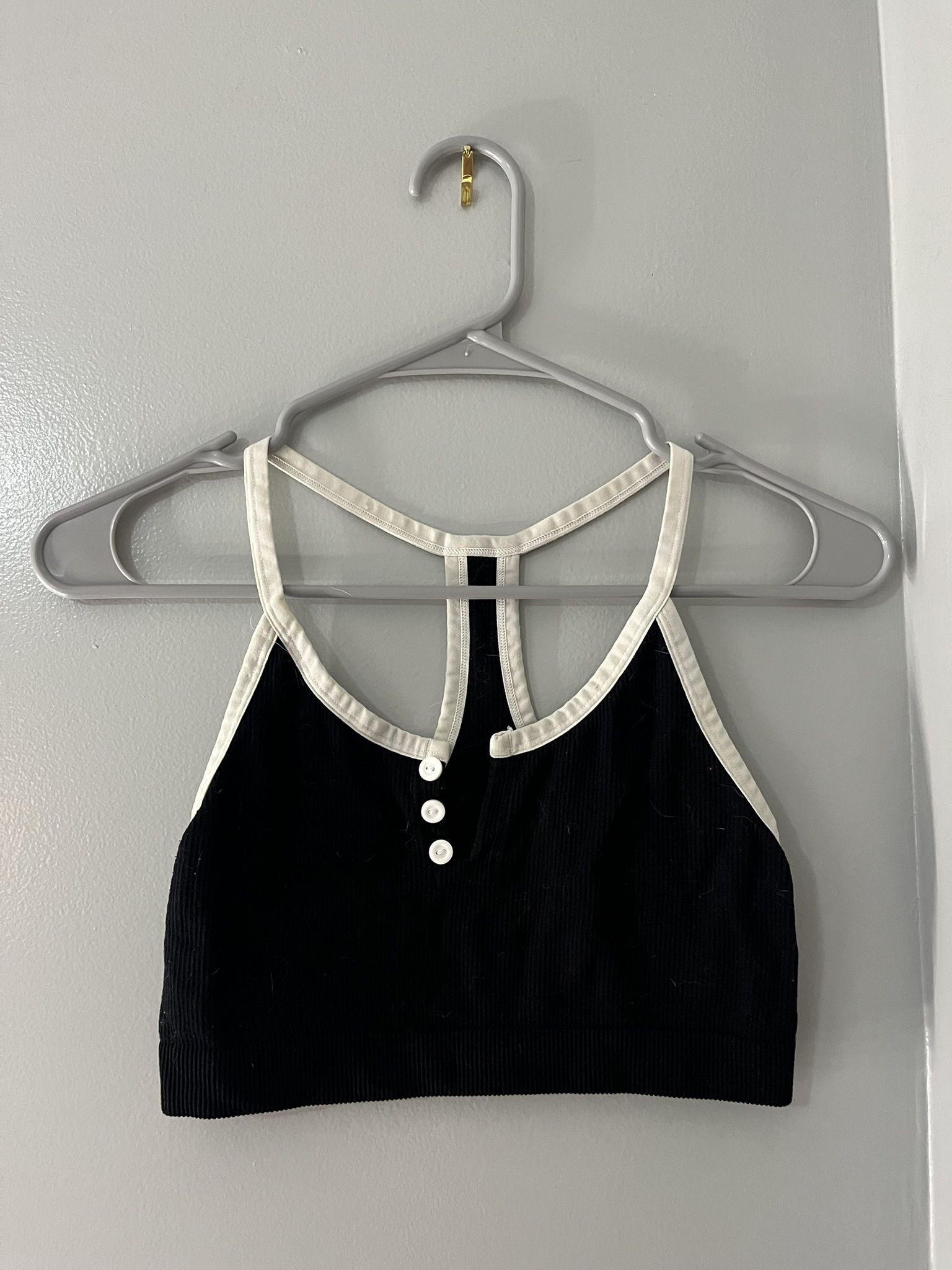 Black Target Bralette Top